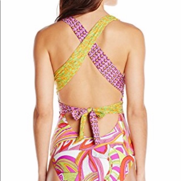 Trina Turk NWOT Multi-Color Swirl Swim Suit - Picture 5 of 7